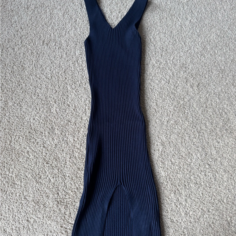 Love Tree Knit Navy Dress